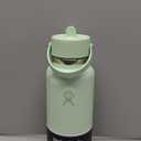 Hydro Flask Water Bottle - Insulated Stainless Steel - Wide Mouth Flex Straw Lid, Non Spill, Leakproof and Refillable in 32 Oz Aloe Green