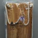 Cat Window Perch for Large Cats - Hammock Bed for Heavy Indoor Cats - Solid Wood Seat, 5 Strong Suction Cups, Soft Cushion - Rustic Shelf for Pets Inside (Brown/White)