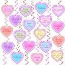 36Pcs Love Villa Island Party Decorations Set | Love Hanging Swirls with Funny Quotes Romance Themed Party Ceiling Hanging Decorations for Bachelorette Party Supplies
