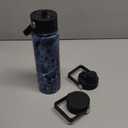 22oz Stainless Steel Bottles with 3 Lids Sport Insulated Water Bottle,Marble Ocean
