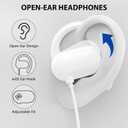 Open Ear Headphones Wired for iPhone 17 Air 16 15 Pro Max Plus/iPad, USB Type C Earphone with Mic Over Ear Wired Earbuds with Ear Hook for Samsung S26 S25 S24 Ultra S23 Fe S22+ A35/Pixel 10 9 8, White
