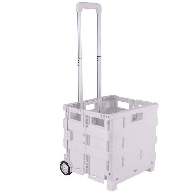 Simplify Portable Folding Shopping Utility Cart White Kennedy International: Foldable Grocery & Utility Cart with Wheels Simplify Portable Folding Shopping Utility Cart White Kennedy International: Foldable Grocery & Utility Cart with Wheels