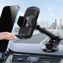 Car Phone Holder Windshield Dashboard Universal,Adjustable Car Phone Mount with Suction Cup Base and Telescopic Arm,Car Mount for iphone,Huawei,Samsung,Google and Various Types of Smartphones