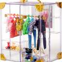 Rainbow High Deluxe Fashion Closet for 400+ Looks. Portable Clear Acrylic Playset Features 31+ Designer Doll Clothing & Accessories, Gift for Kids & Collectors, Toys for Kids Ages 6 7 8+ to 12 Years
