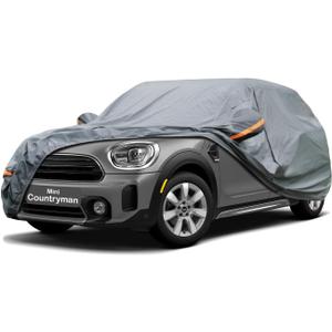 Premium Car Cover Custom Fit Mini Countryman (2010-2025), 16 Layers Heavy Duty Car Cover Waterproof All Weather with Zipper Door for Sun Rain Snow Dust Uv Protection