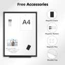 VUSIGN 36'' x 24'' Magnetic White Board for Wall, Dry Erase Board with Black Aluminium Frame, Hanging Whiteboard for Office, Home, Meeting - Accessories Included