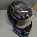 TRIANGLE Full Face Motorcycle Helmets,Off-Road Motocross Helmet for Men & Women,Dual Visor with Internal Tinted Sunshield,Open Face 3/4 Adult Racing Helmet DOT Approved(Black,XXL)