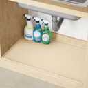 TRZZ Silicone Waterproof Under Sink Mat 22" x 19", Drip Tray and Cabinet Liner for Kitchen and Bathroom, Prevents Water Damage and Organizes Cabinets (Beige)