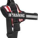 Essential Dog Harness, No Pull Pet Harness with 3 Side Rings for Leash Placement, No Choke, Reflective, Adjustable Pet Vest, Easy On-Off & Improved Control Handle, Training, Walking, Running (S(Neck:14-18",Chest:16-21"), Flag)