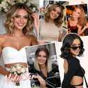 S-noilite Clip in Short Hair Extensions Remy Real Human Hair 6pcs Single Mini Clip on Hairpin Hairpiece for Women for Highlight, 10 inch Highlight Golden Brown & Blonde