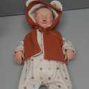 Full Silicone Baby Dolls,18.2 in Silicone Realistic Newborn Baby Doll, Non Vinyl 1:1 Lifelike Reborn Sleeping Dolls (Emma-Ivory)