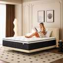 RsnuLpocv King Size Mattress,14 Inch King Mattress Hybrid in a Box,Medium Firm Memory Foam Mattress, with Individual Pocket Springs, Upgrade Zoned Support,CertiPUR-US