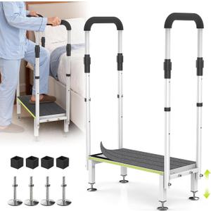 RV Step Stool with Handrails, 1 Step Stool with Handle for Elderly