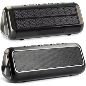 Solar Bluetooth Speaker Portable Wireless, 50H Playtime with HD Stereo Sound,5000mAh Can Charge Cell Phone,BT5.3,Outdoor Waterproof IPX6,TWS Pairing/AUX/TF play for Camping/Beach/Party/travel/Cycling