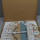 24" Wooden Multi-Color Maritime Coastal Beach Large Number Wall Clock (Blue, 24 inch)