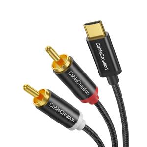 CableCreation USB C to RCA Audio Cable 3.3FT, Type-C to 2 Male Y RCA Splitter, RCA to USB C for iPhone 15 Series, Tablet, Home Theater, DVD, Amplifier, Speaker, Car Stereo, Samsung Galaxy S23