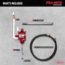 Fill-Rite FR152 Piston Hand Pump with Hose & Nozzle Spout, Red