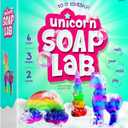 Unicorn Soap Making Kit - Girls Crafts DIY Project Age 6+ Year Old Kids - Unicorn Girl Gifts - Science STEM Activity Teenage Gift - Make Your Own Soap Kits - Craft Toys Ages 6 7 8 9 10 11 12