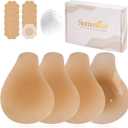 Push Up Sticky Bra, Invisible Adhesive Nipple Covers with Lift Tape (2 Pairs)