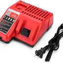 Replacement for Milwaukee 12v/18v Charger, Multi-Volatge Rapid Battery Charger 48-59-1812/48-11-1850/48-11-1840/48-11-1815/48-11-1828 etc