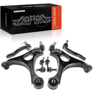 A-Premium 6Pcs Front Suspension Kit, Lower Control Arm, Sway Bar Link, Outer Tie Rod End, Compatible with Honda Civic 2006 2007 2008 2009 2010 2011