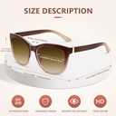 EASY READ Bifocal Reading Sunglasses for Women Fashion Sun Readers UV400 Protection(Magnification 1.75, Gradient Brown)