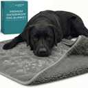 Waterproof Dog Blanket Washable Leakproof Medium Dog Blanket for Crate, Chair & Travel, Reversible - Gray Microfiber & Gray Sherpa Fleece, 30x40 Inches.