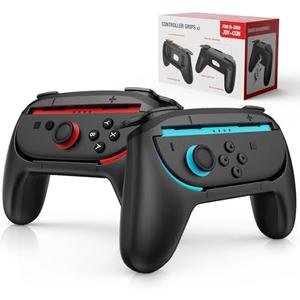 Lmcpa Joy-Con Grips for Nintendo Switch 2 (2025), Ergonomic Anti-Slip Handle Kit Accessories for Switch New Gen 2025 Joy Cons Controller, 2 Pack (Black)