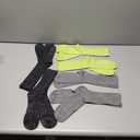 Zodaca 6 Pairs Glitter Crew Socks Assorted Color