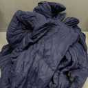 3M Thinsulate Insulation Puffy Camping Blanket for Cold Weather, Queen Size Warm Camping Quilt with Zipper, Waterproof Outdoor Sleeping Bag for Hammock, Cozy & Versatile Gift for Men and Women (Navy)