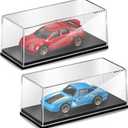 2 Pcs 1/64 Display Case Acrylic Model Cars Display Case 4.17 x 1.81 x 1.81 Inches Clear Plastic Vehicles Toy Cars Storage Collectors