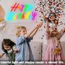 Happy Birthday Neon Sign 21.7 x 13 Inch Large Neon Birthday Signs Size | Colorful Happy Birthday Neon Light Big Birthday Neon Lights for Bedroom Bar Cafe Party Any Ages Bday Celebration Decoration