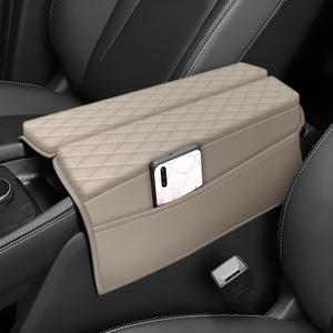 AOMSAZTO Console Covers for 2021 2022 2023 2024 Nissan Rogue Armrest Covers for Nissan Rogue Beige