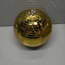 Mirror Ball, NuLink 8" Gold Disco DJ Dance Decorative Stage Lightning Ball with Hanging Ring