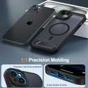 Magnetic Compatible with iPhone 15 Plus Case, [Built-in Kickstand][Full Camera Protection][Compatible with MagSafe][Anti-Fingerprint] Shockproof Phone Case for iPhone 15 Plus 6.7" Black