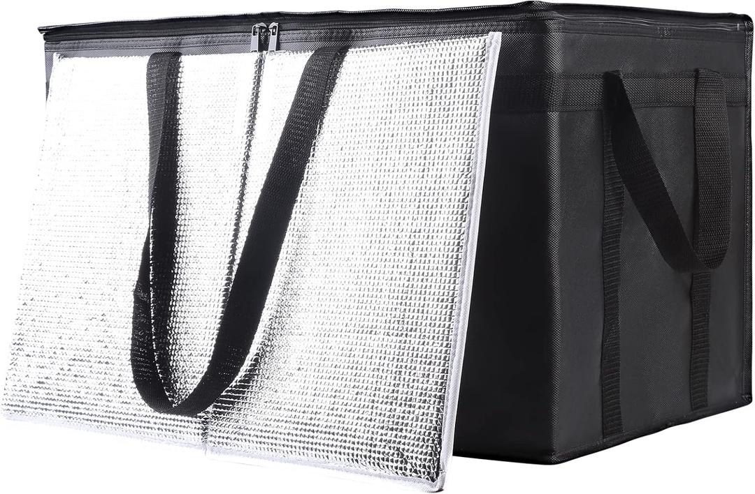 Musbus Additional Bottom Plate XXXL Insulated Food Delivery Bag Cooler Bags heavy duty Catering Therma for Doordash Keep Food Warm (XXXL- With Base24W x 15H x 14D, Black)