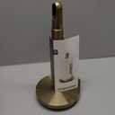 simplehuman Tension Arm Standing Paper Towel Holder, Heavy-Duty, Easy One-Handed Tear, Kitchen Countertop, Brass Stainless Steel