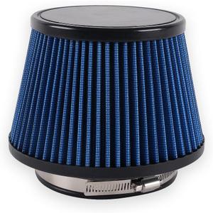 4.5"/115mm Cold Air Intake Filter, High Performance, Washable Filter, Clamp-On Replacement Air Filter Mushroom Head Blue