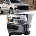 RH Chrome LED DRL Headlight Fit for 2022 2023 2024 Chevy Silverado 1500 LTZ/High Country/RST Model Head Lamp W/Redline Edition Right Passenger Side 87828578