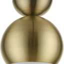 Livex Lighting, 45487-01, Stockton, Globe Semi-Flush, Antique Brass