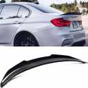 Rear Spoiler Compatible with 2012-2018 BMW F30 3 Series & 2014-2019 F80 M3 Sedan, Carbon Fiber Pattern PSM Style Duckbill for 318i 320i 325i 328i 330i 335i 340i, Trunk High Kick Wing Lip