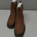 J's.o.l.e Ankle Cowboy Boots for Men Square Toe Western Boot Classic Casual Mens Chelsea Boot Brown (9)