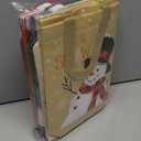 STYPOP 24 Pack 10" Christmas Gift Bags Medium Size with Tissue Paper, Reusable Non-Woven Christmas Tote Bags with Handles, Perfect for Xmas Gift Wrap/Party Favor Supplies, 10"  8"  4"