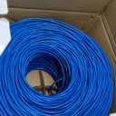 Cat6 Ethernet Cable 1000FT Channel Test Pass, Cat6 1000ft Ethernet Cable 23AWG Solid CCA, Cat6 Cable 550MHZ 10G with Easy Pull Box Blue