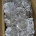 JOLLY CHEF 500 Pack 20 oz Clear Plastic Cups with Flat Lids, Disposable Iced Coffee Cups, Premium Crystal Smoothie Cup for Party, Cold Drinks, Juice, Wedding, Christmas, Birthday, Halloween, Party