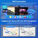 (8Core + 128GB) QLED Touch Screen Car Radio for Toyota Camry 2012 2013 2014 | QLED Touch Screen,Wireless Carplay&Android Auto&Mirrolink, FM Radio, GPS Navigation,DSP,Back-up Camera,Blutooth,SWC
