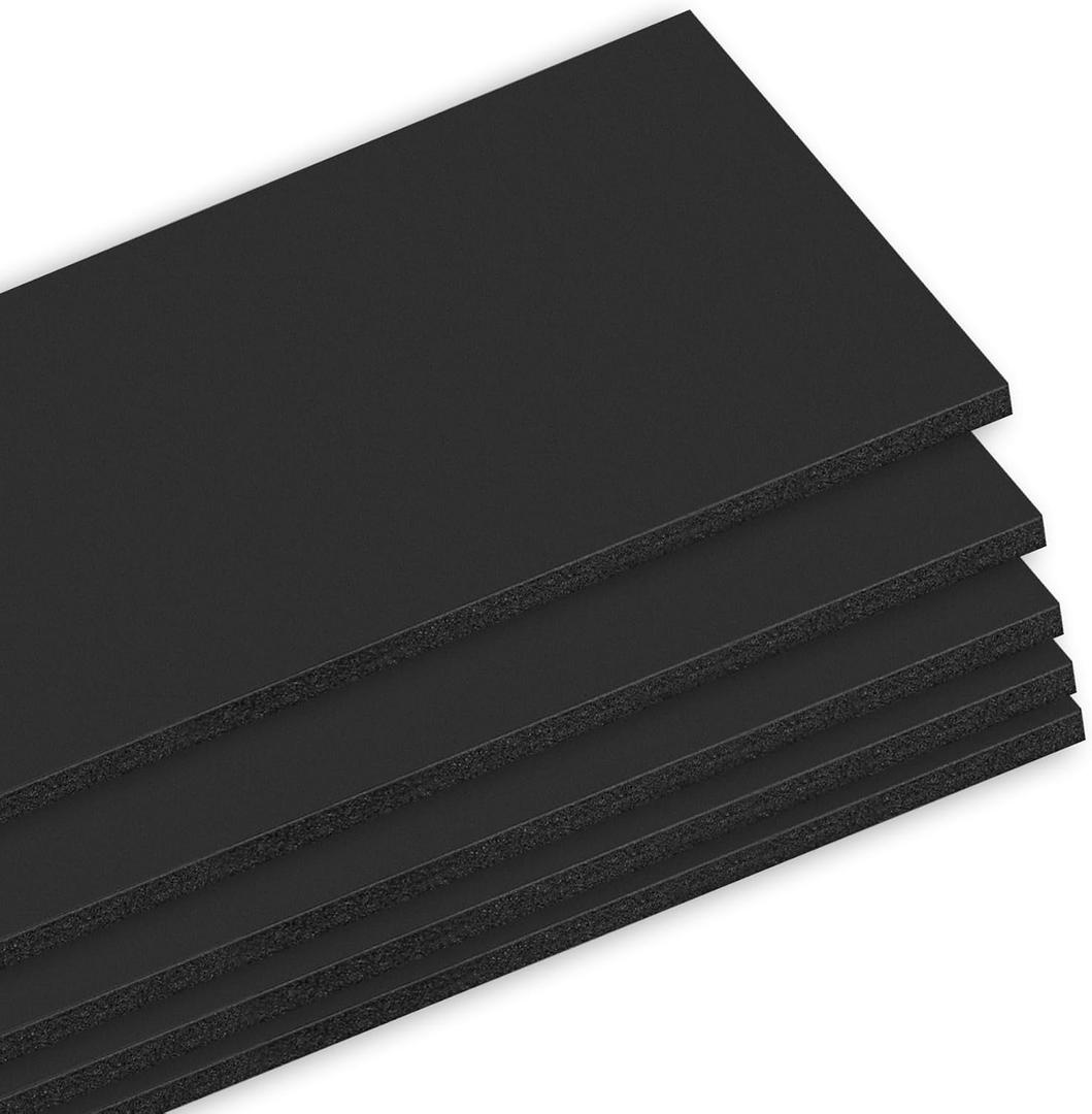 Mat Board Center Premium Black Foam Core Board 24x36 in 3/16" Thick 10 Pack | High-Grammage Foam Core, Acid-Free, Easy to Cut and Draw, Painting & Crafts Ideal for Mounting, Crafts, Art and Presentation
