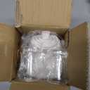 Mouthwash Dispenser, 16oz Glass Mouthwash Decanter for Bathroom, Mouth Wash Container Mouthwash Bottle with Pour Spout, Reusable Mouthwash Dispenser Set with Cups and Gold Tray