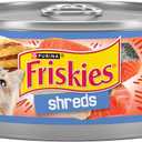 Purina Friskies Shreds Chicken and Salmon Dinner in Wet Cat Food Gravy - (Pack of 24) 5.5 oz. Cans, BB Date:05/2027