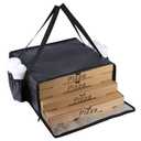 Bodaon Insulated Pizza Delivery Bag with 4 Cup Holder, 20"x20"x8" Pizza Bags for Delivery Drivers, Pizza Warmer Bags for Carry Hot Food Delivery, Insulated Grocery Bags (Black, 1-Pack)